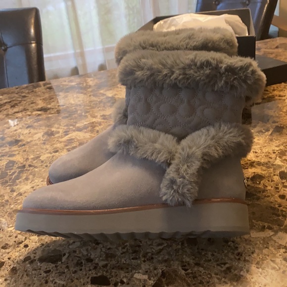 💯 Authentic Coach Suede gray boots - Picture 12 of 16